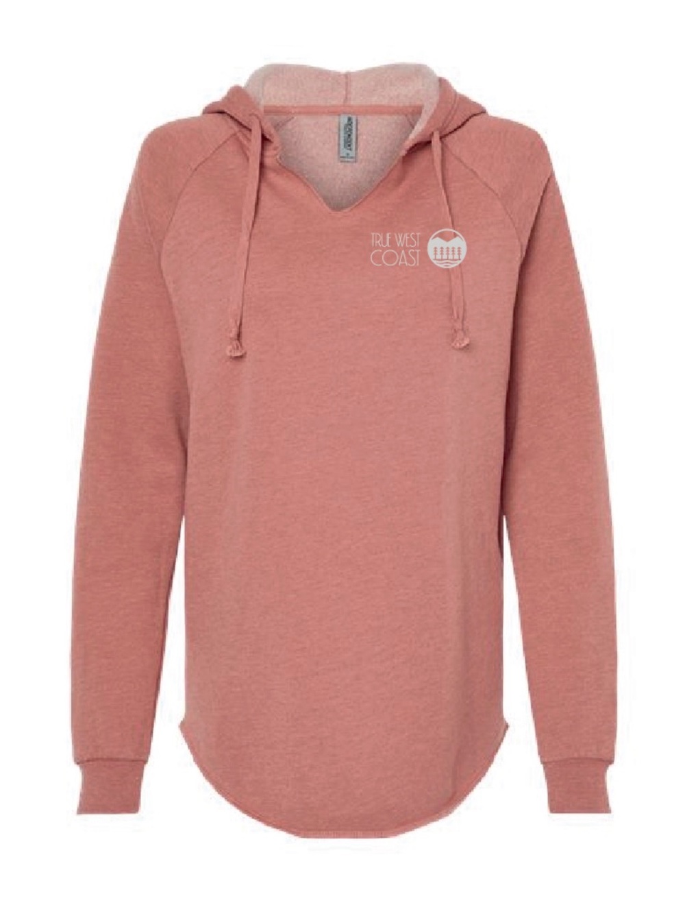 Coastal Rose V-Neck Hoodie